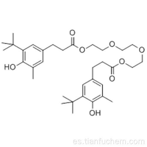 Trietilenglicol bis (3-terc-butil-4-hidroxi-5-metilfenil) propionato CAS 36443-68-2